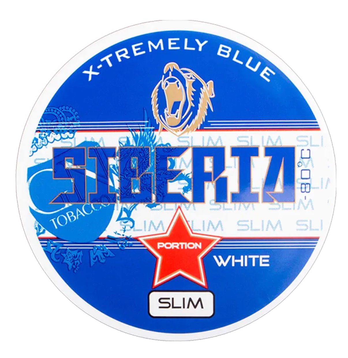 Dose Siberia 80° Extremely Blue Ice Cold Power Slim Kautabak mit 24mg/g