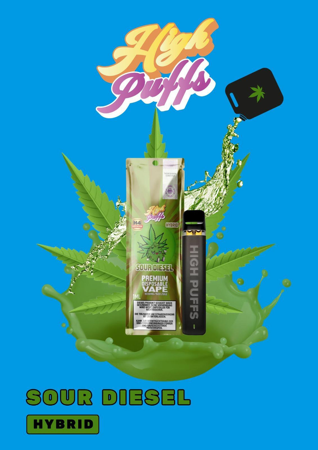 High Puffs OG Kush Einweg Vape 10er-Pack (Hybrid)