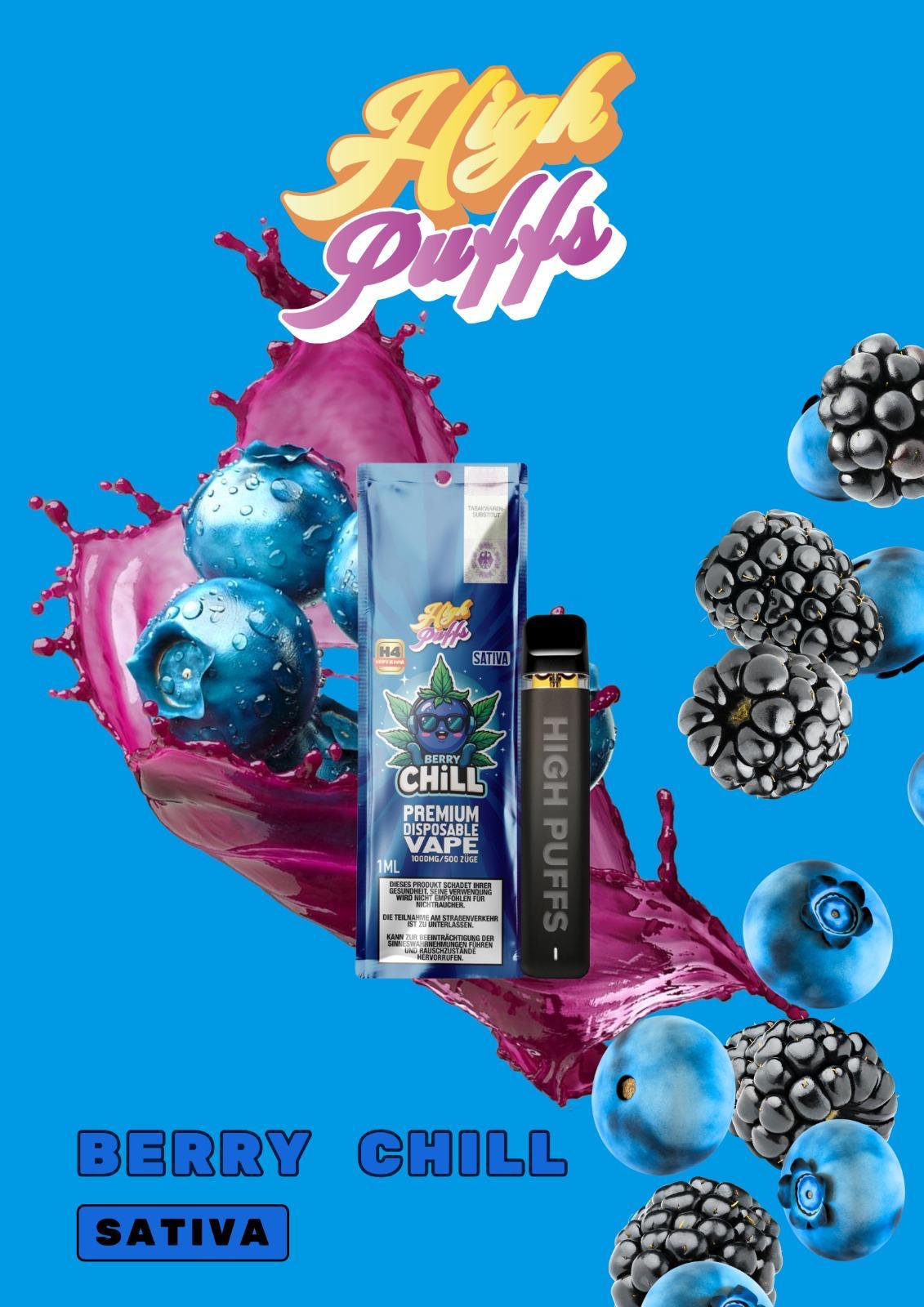 High Puffs Berry Chill Einweg Vape 10er-Pack (Sativa)