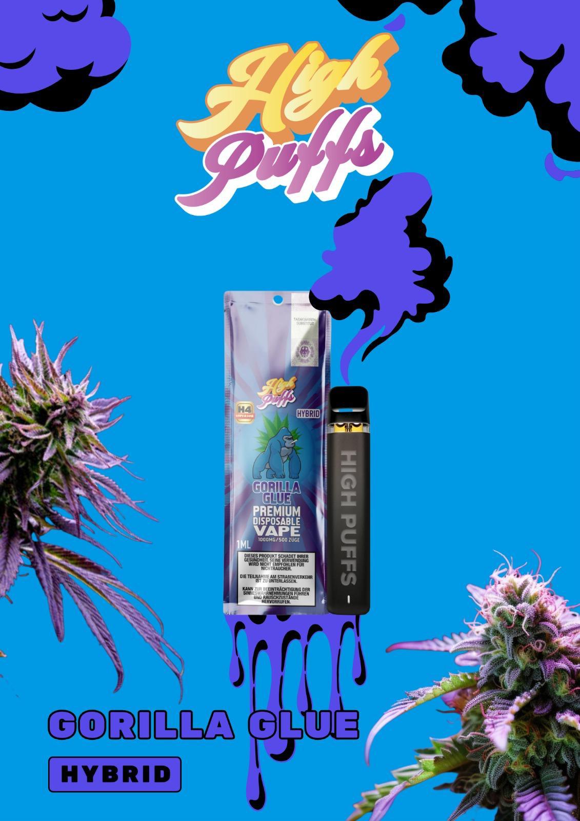 High Puffs Gorilla Glue Einweg Vape 10er-Pack (Hybrid)