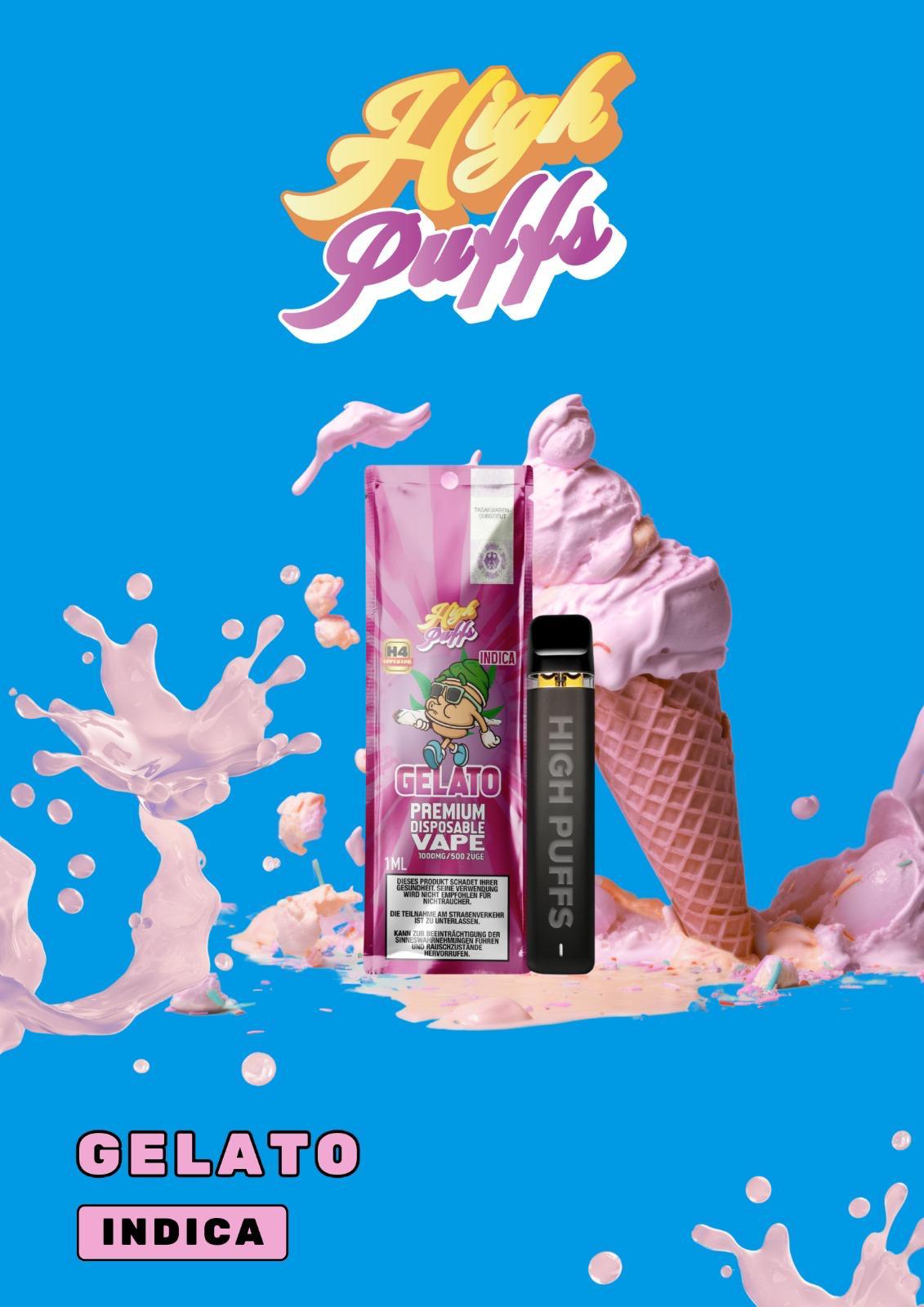High Puffs Gelato Einweg Vape 10er-Pack (Indica)