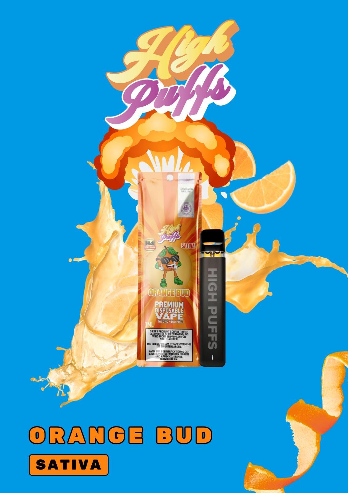 High Puffs Orange Bud Einweg Vape 10er-Pack (Sativa)