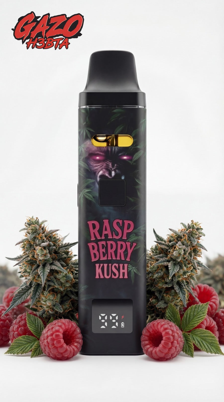 Jumanji GAZO PRO Rasp Berry Kush Vape 10er-Pack