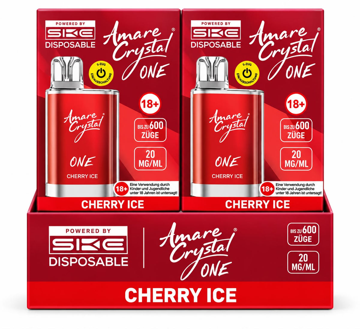 Verpackung Amare Crystal ONE – Cherry Ice (10er Pack)