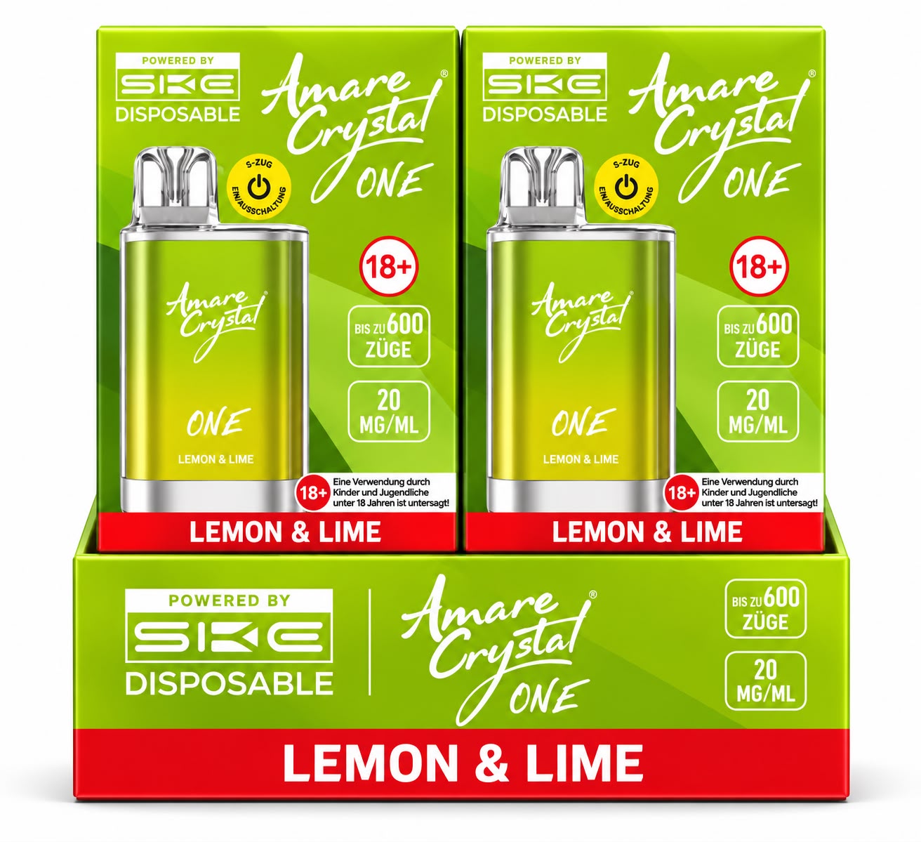 Verpackung Amare Crystal ONE – Lemon & Lime (10er Pack)