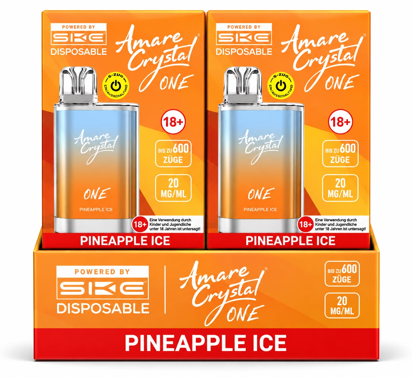 Verpackung Amare Crystal ONE – Pineapple Ice (10er Pack)
