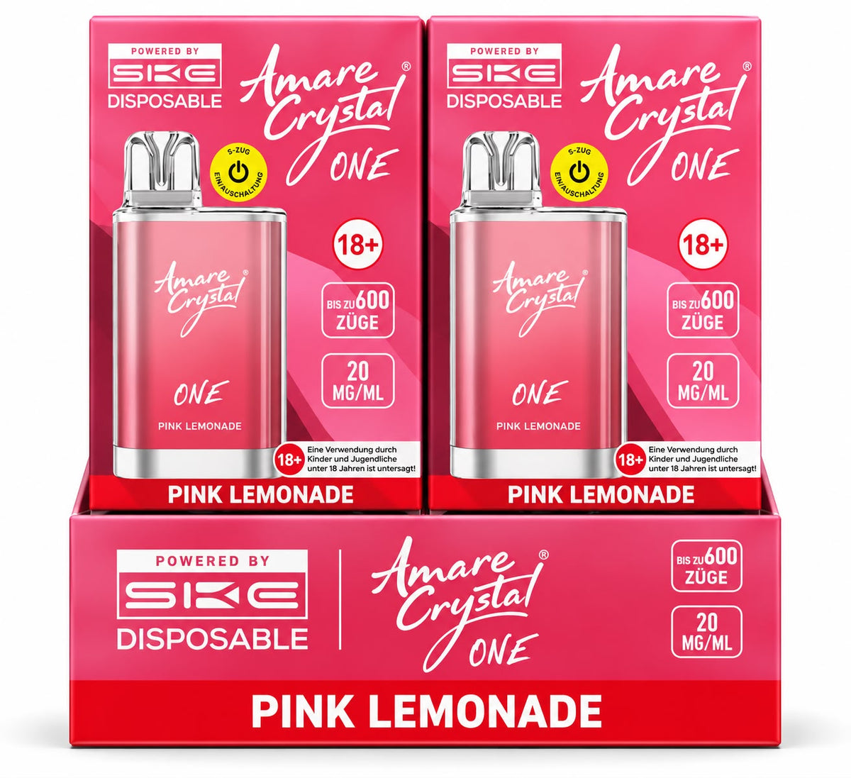 Verpackung Amare Crystal ONE – Pink Lemonade (10er Pack)
