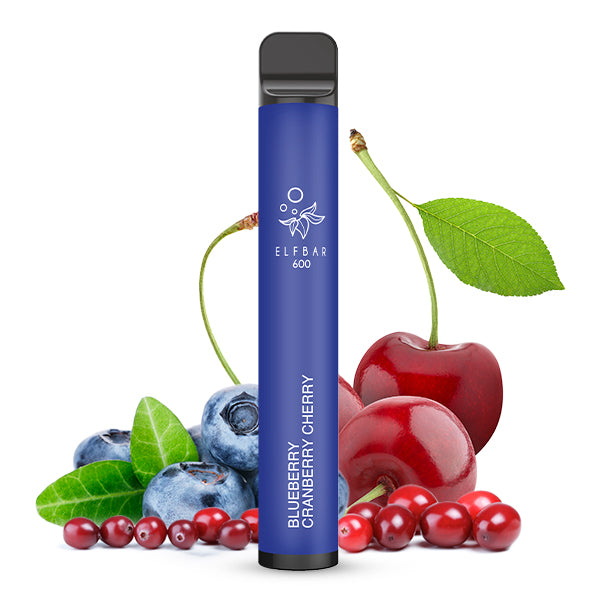 Elf Bar 600 Blueberry Cranberry Cherry Einweg E-Zigarette 20 mg/ml, 10er-Pack