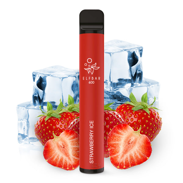 Elf Bar 600 Strawberry Ice Einweg E-Zigarette 0 mg, 10er-Pack
