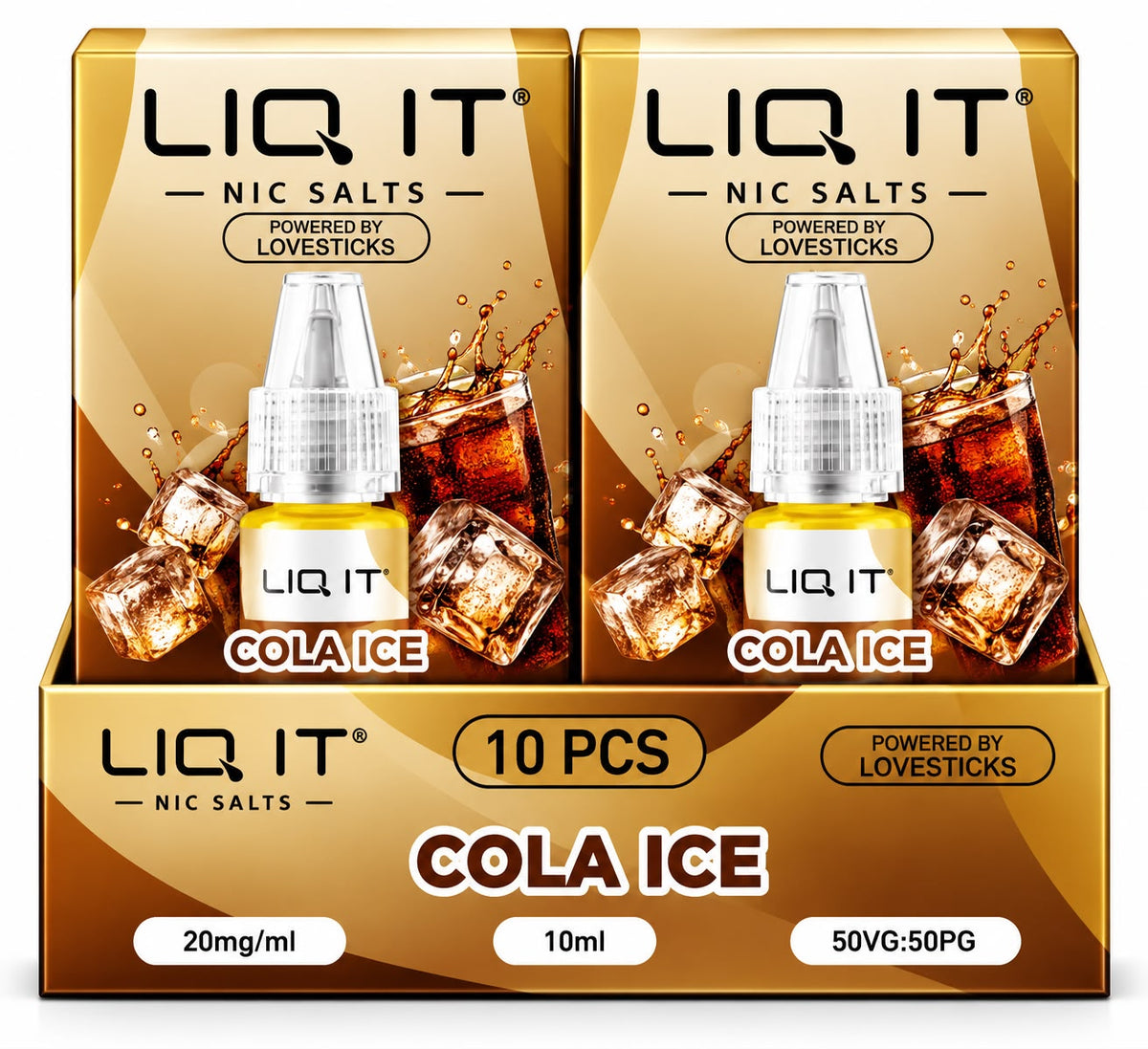 Verpackung LIQ IT Liquid Cola Ice – 10ml / 20mg (10er Pack)