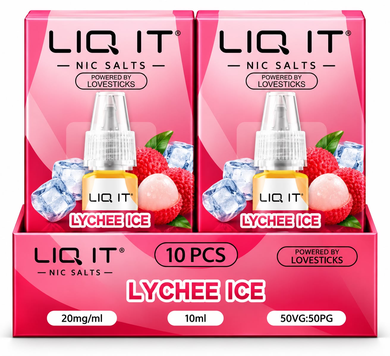 Verpackung LIQ IT Liquid Lychee Ice – 10ml / 20mg (10er Pack)