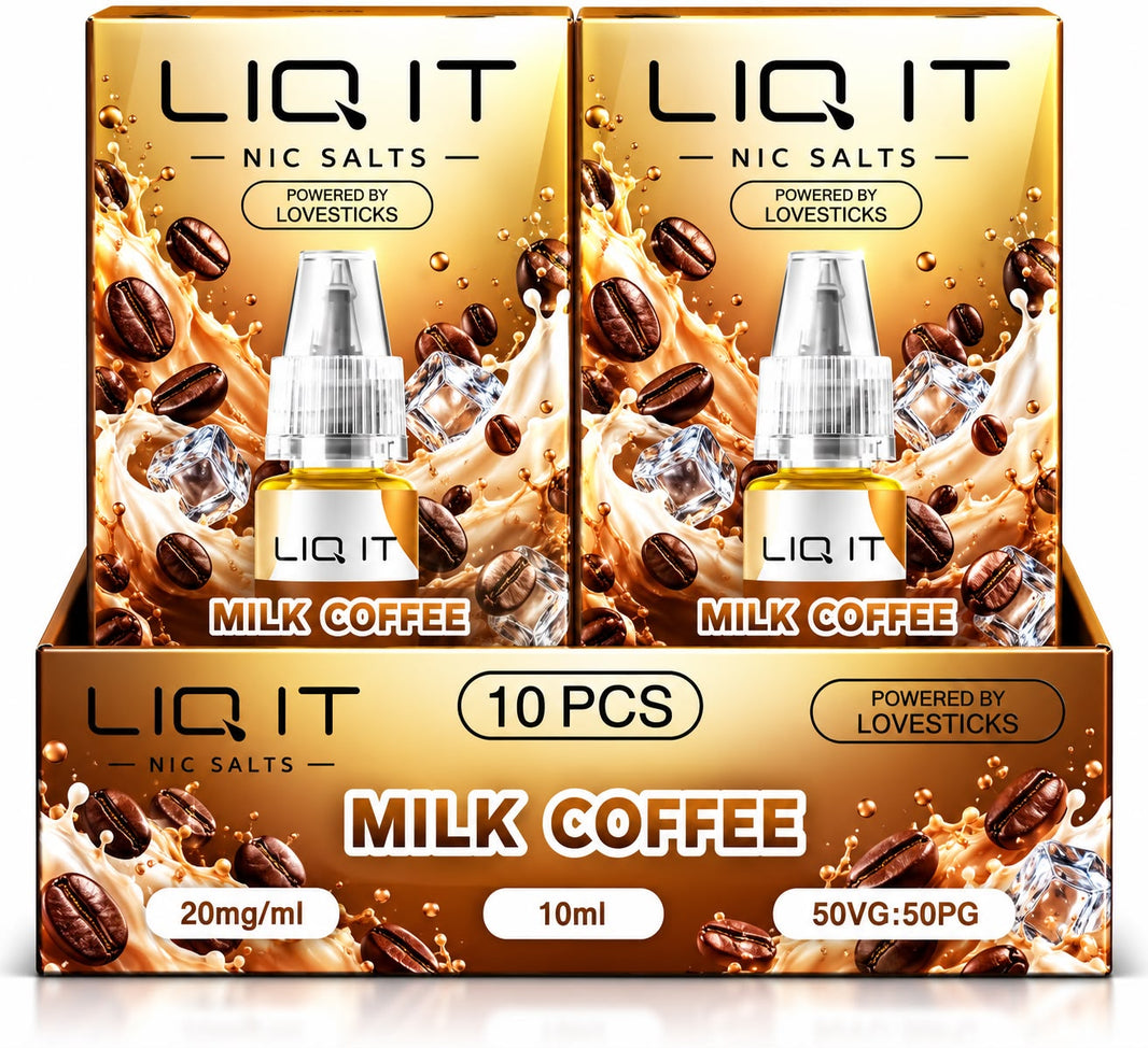 Verpackung LIQ IT Liquid Milk Coffee – 10ml / 20mg (10er Pack)