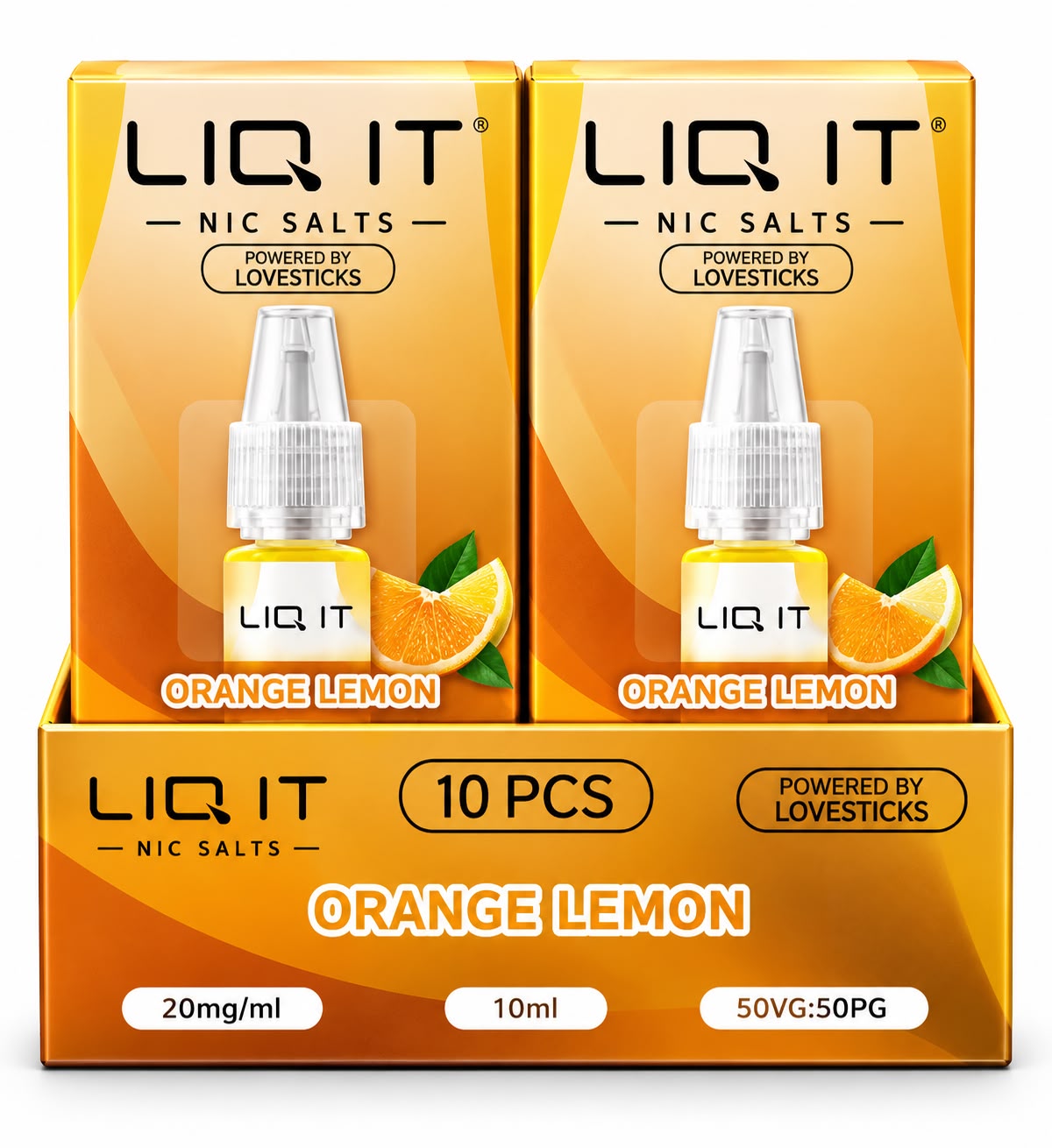 Verpackung LIQ IT Liquid Orange Lemon – 10ml / 20mg (10er Pack)