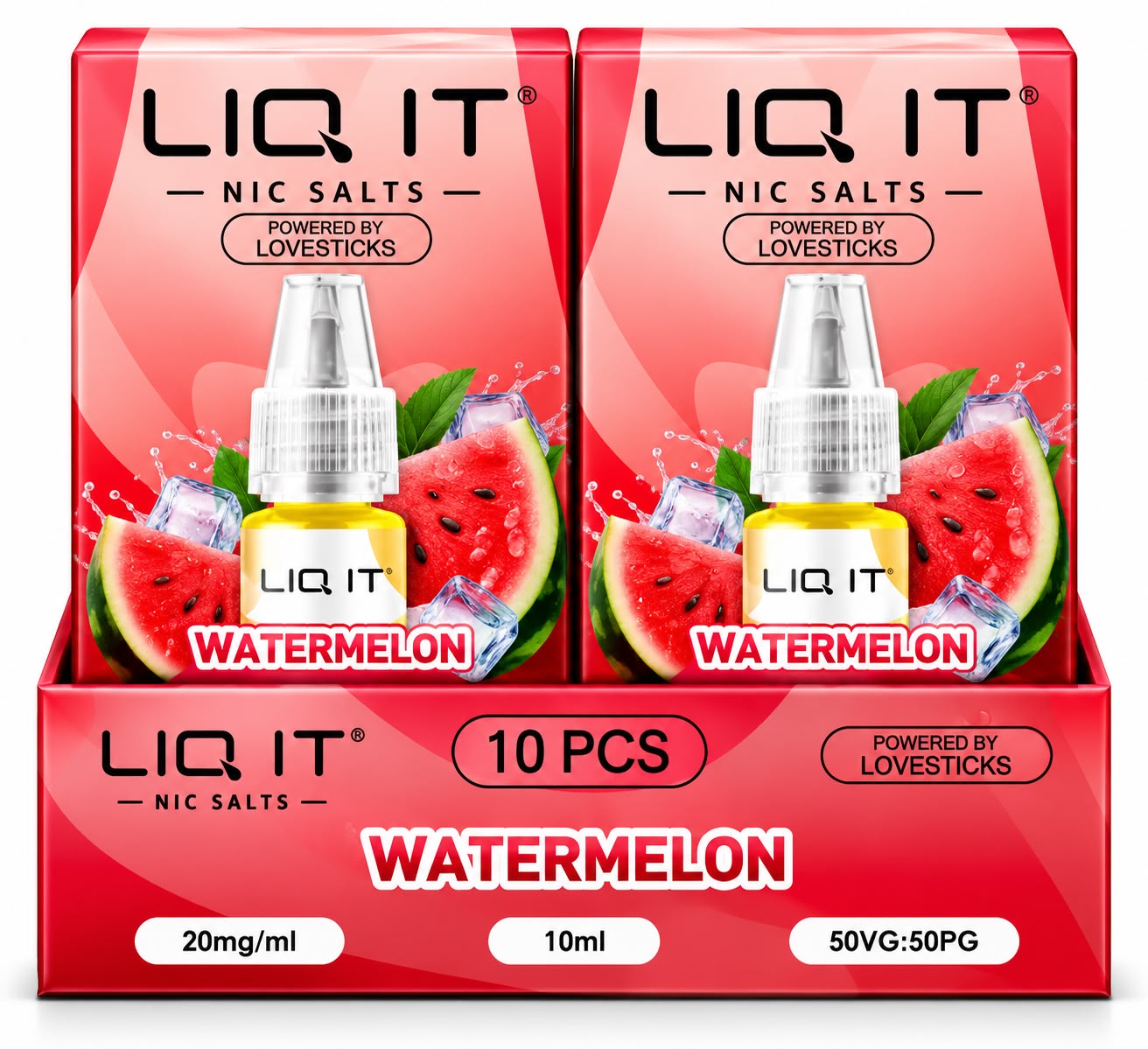 Verpackung LIQ IT Liquid Watermelon – 10ml / 20mg (10er Pack)