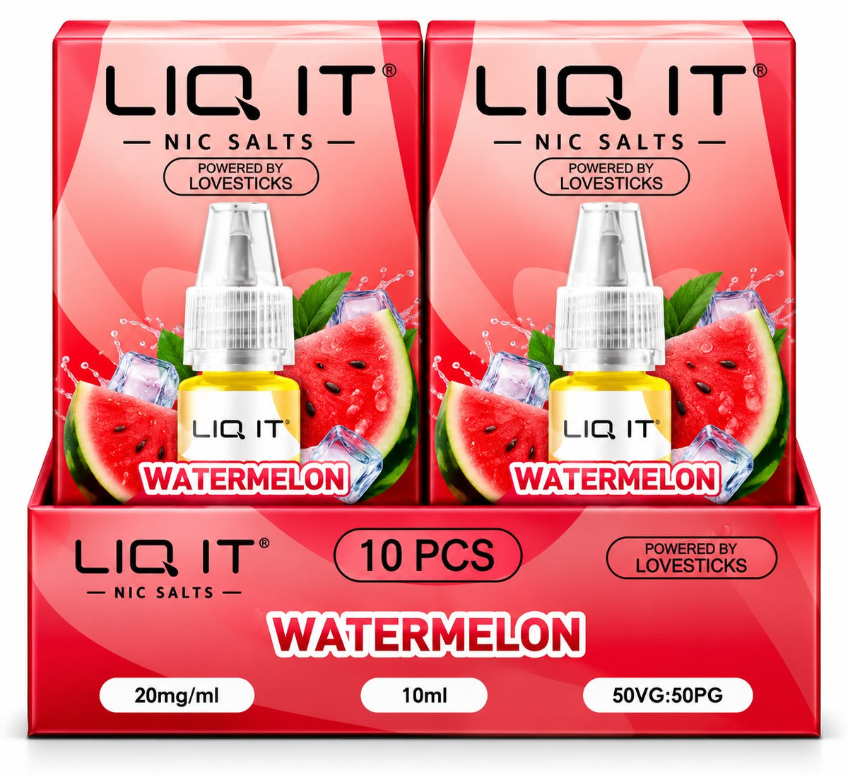 Verpackung LIQ IT Liquid Watermelon – 10ml / 20mg (10er Pack)