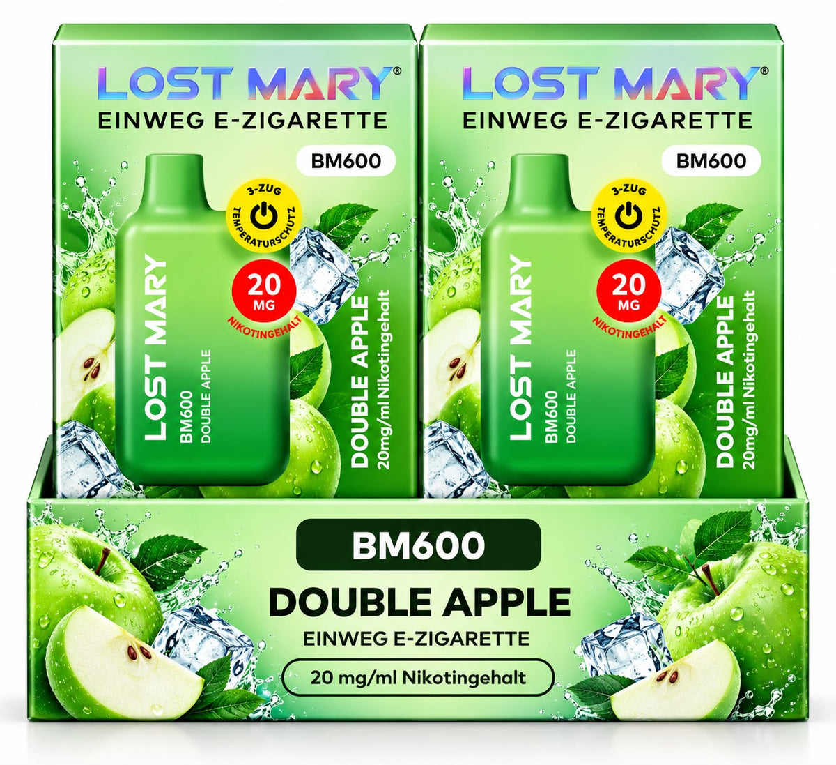 Verpackung Lost Mary BM600 – Double Apple (10er Pack)