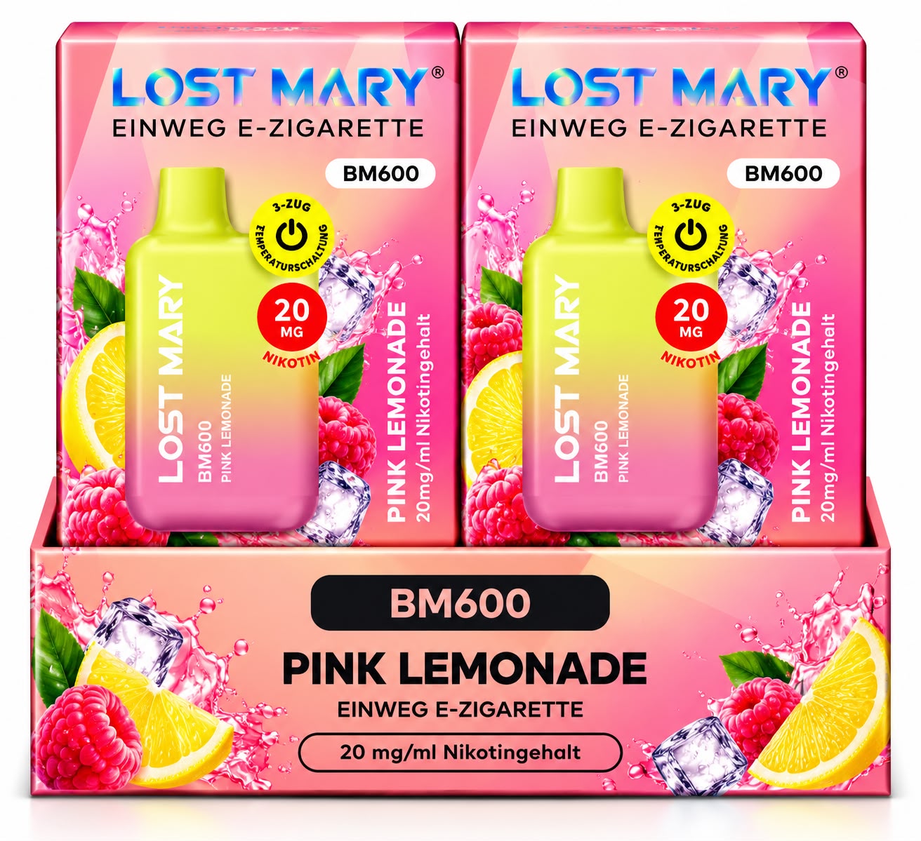 Verpackung Lost Mary BM600 – Pink Lemonade (10er Pack)
