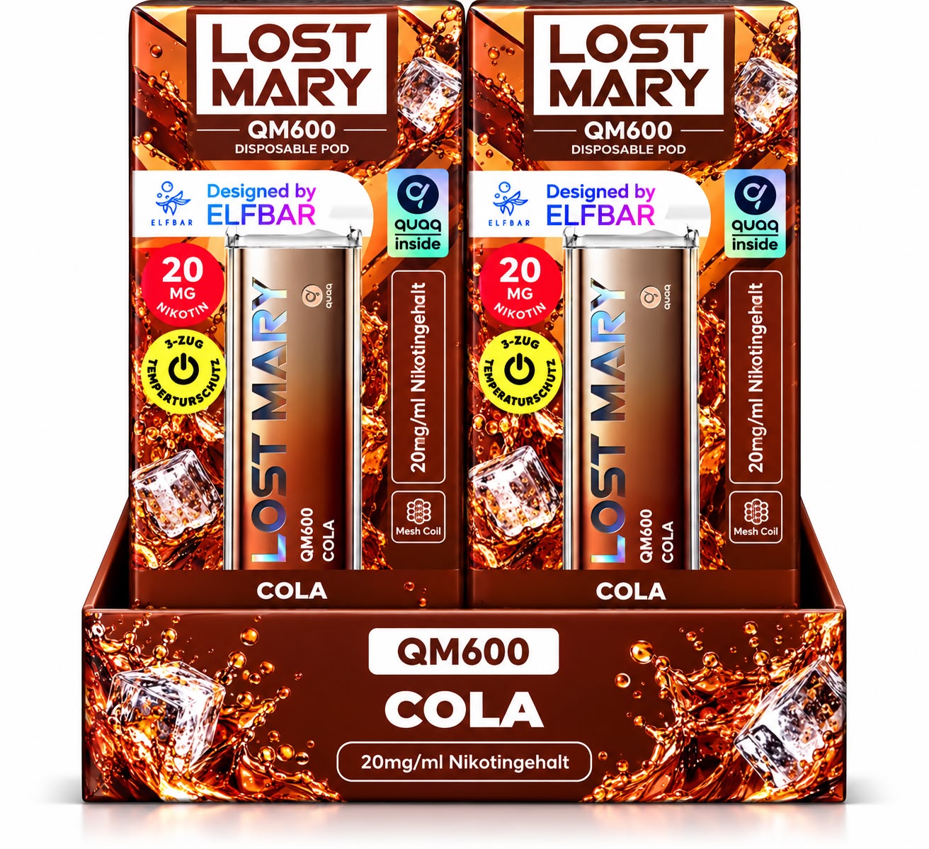 Verpackung Lost Mary QM600 – Cola (10er Pack)