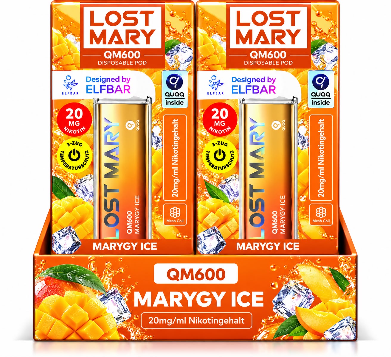 Verpackung Lost Mary QM600 – Marygy Ice (10er Pack)