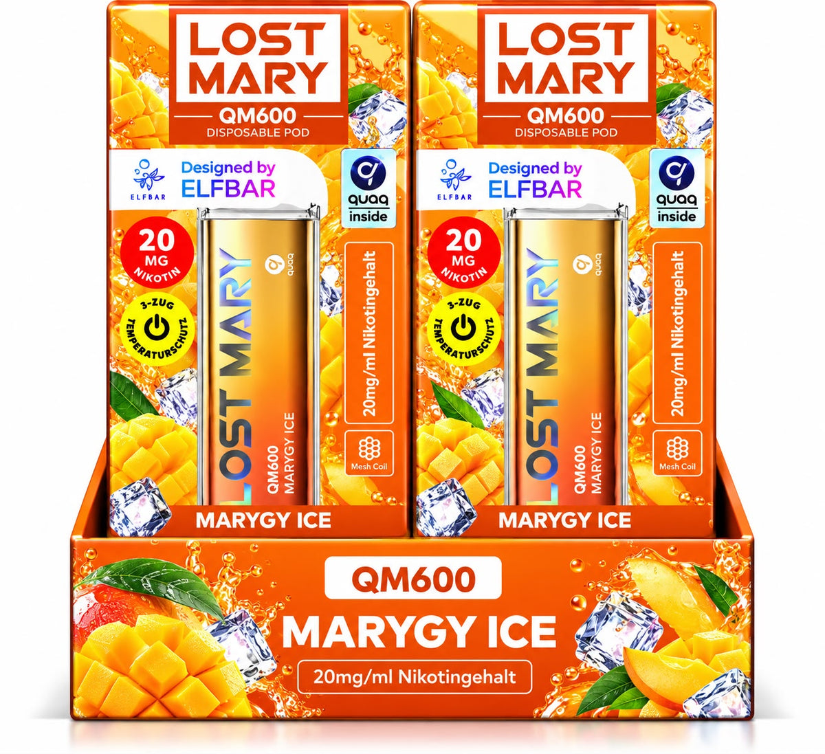 Verpackung Lost Mary QM600 – Marygy Ice (10er Pack)
