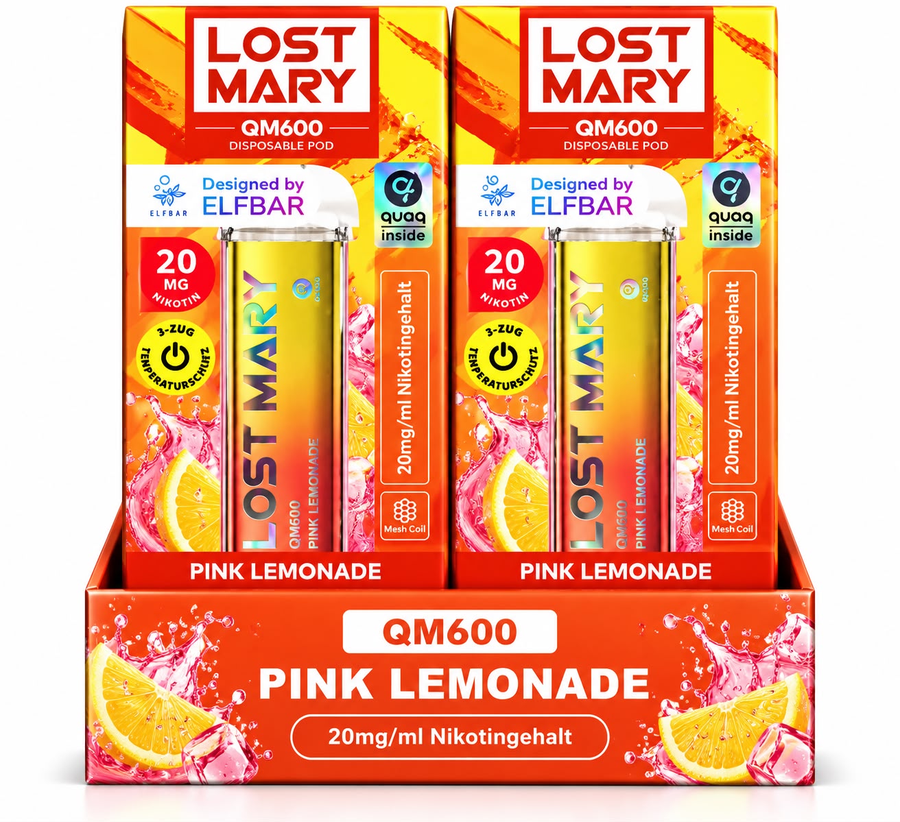Verpackung Lost Mary QM600 – Pink Lemonade (10er Pack)