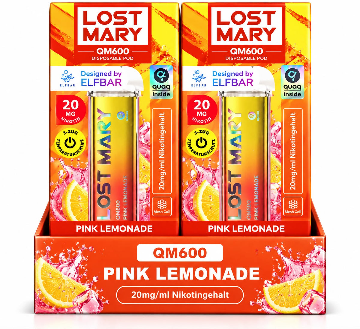 Verpackung Lost Mary QM600 – Pink Lemonade (10er Pack)