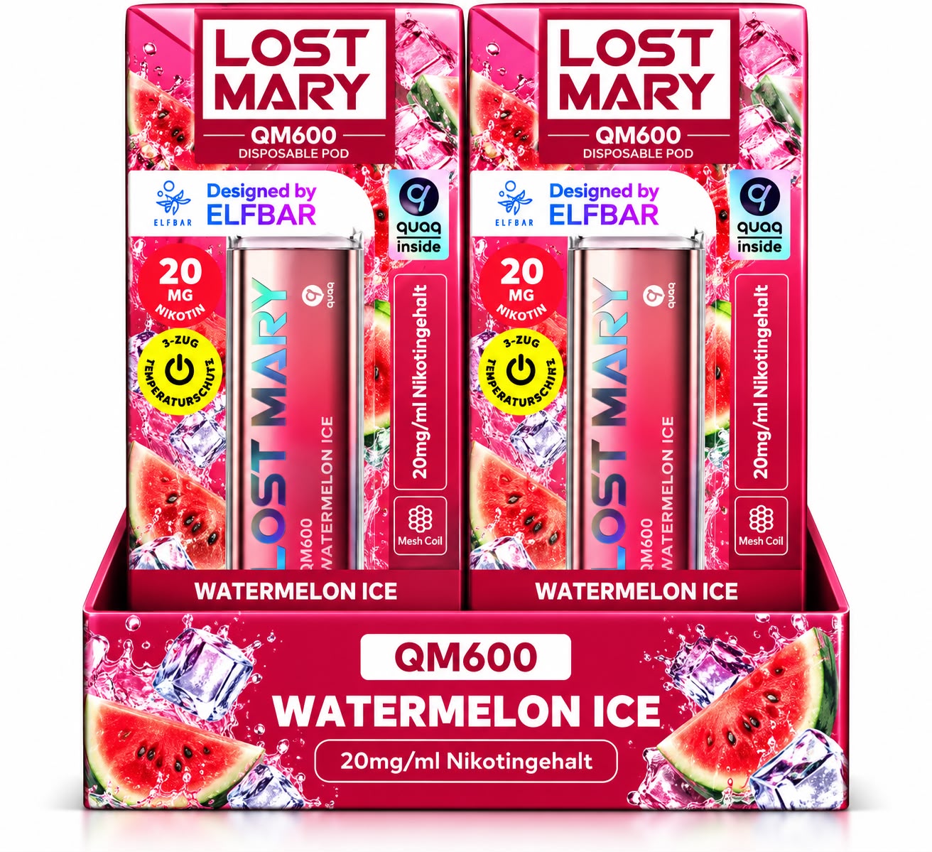 Verpackung Lost Mary QM600 – Watermelon Ice (10er Pack)