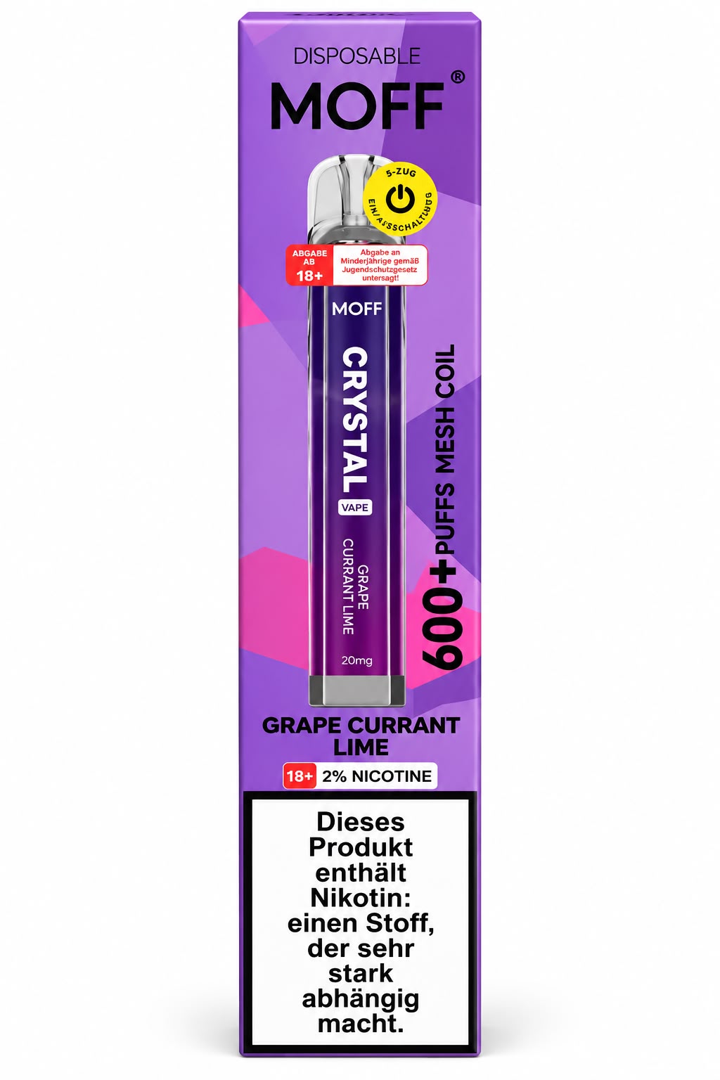 Verpackung MOFF – Grape Currant Lime (10er Pack)