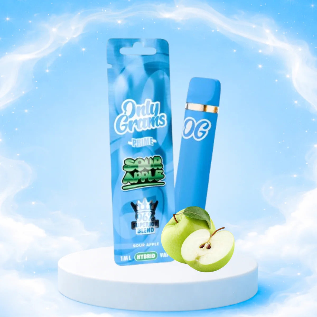 Only Grams Sour Apple Superior Blend Prime Vape 10er-Pack