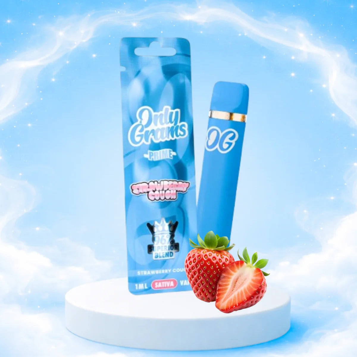 Only Grams Strawberry Cough Superior Blend Prime Vape 10er-Pack
