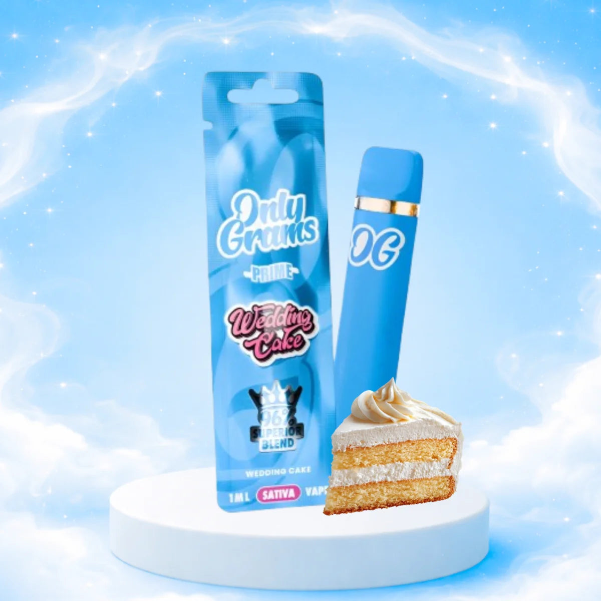 Only Grams Wedding Cake Superior Blend Prime Vape 10er-Pack