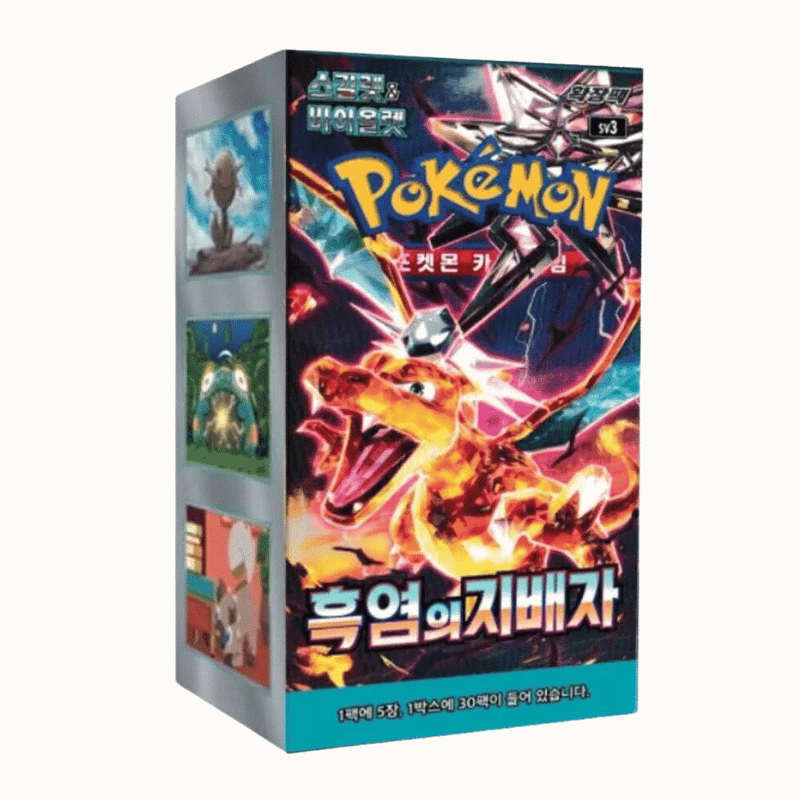 Pokemon Ruler Of The Black Flame Korea Booster Display mit 30 Boostern