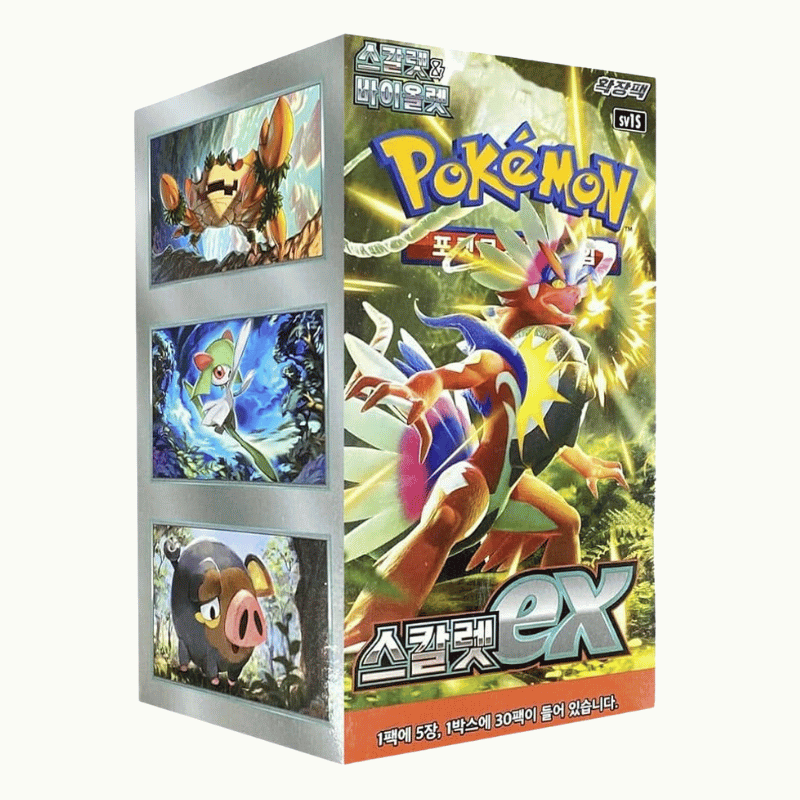 Pokemon Scarlet EX Korea Booster Display mit 30 Boostern