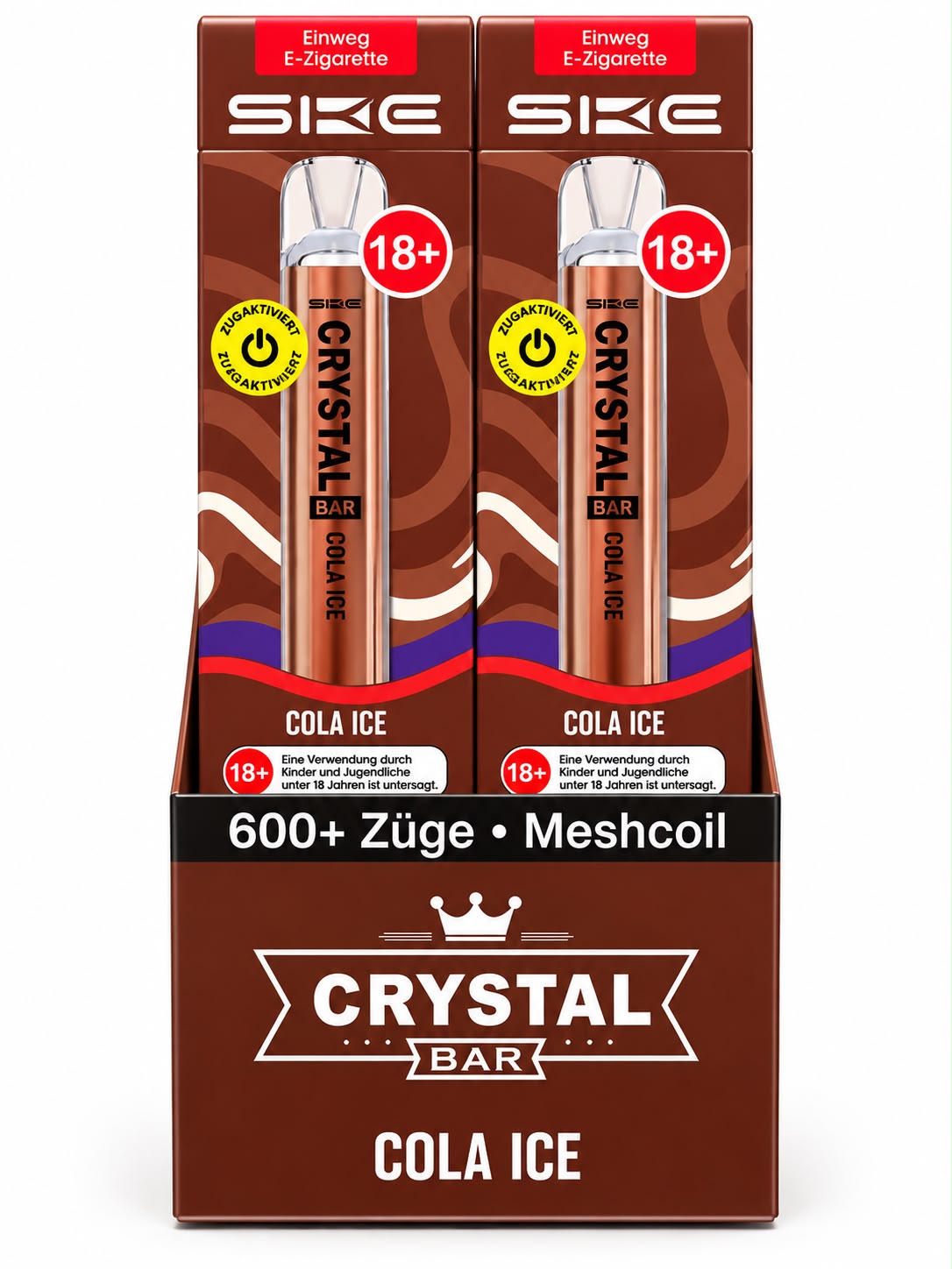 Verpackung SKE Crystal Bar – Cola Ice (10er Pack)