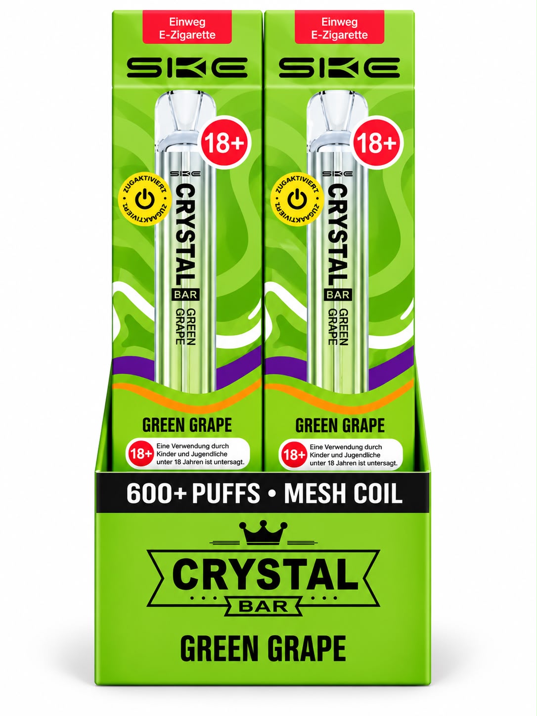 Verpackung SKE Crystal Bar – Green Grape (10er Pack)