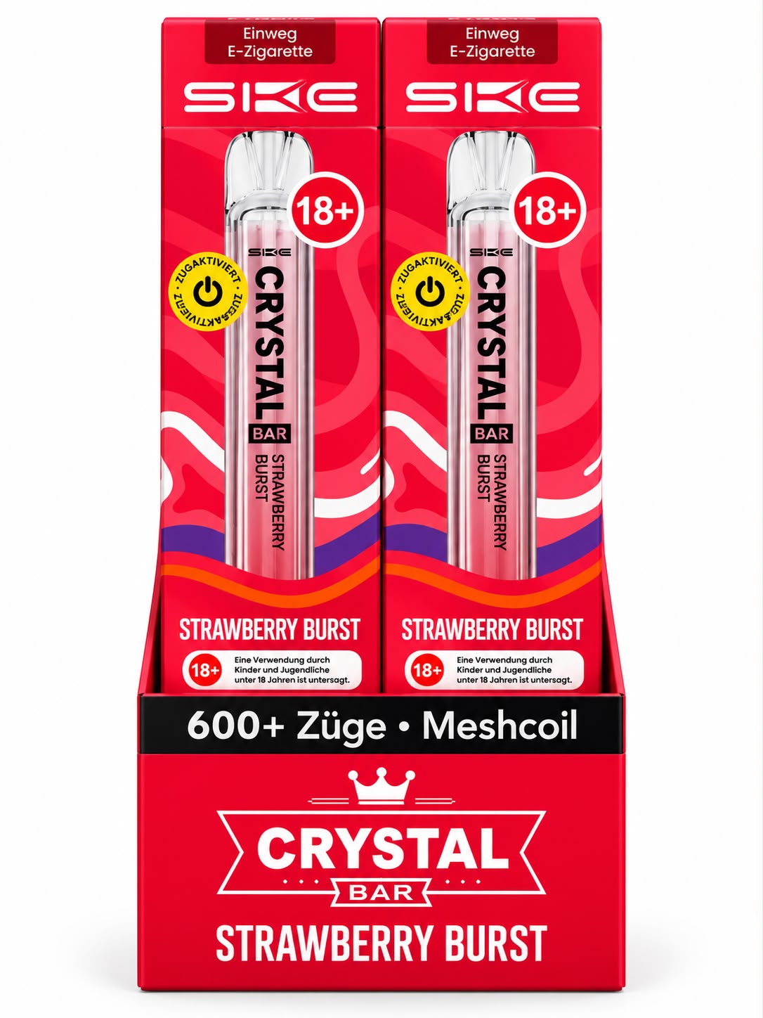 Verpackung SKE Crystal Bar – Strawberry Burst (10er Pack)